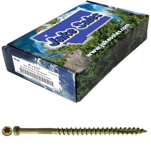 Vis à bois Torx 6,3 cm revêtement bronze anti corrosion à tête minuscule pour bardage