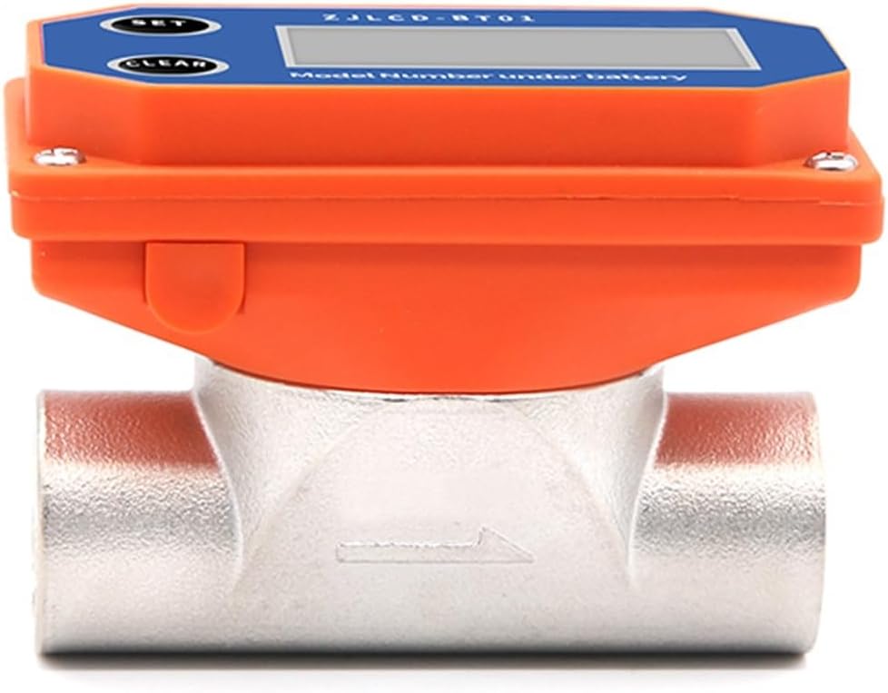 流量計、 電子デジタル表示流量計、乾電池ステンレス鋼 LCD 流量計糸流量センサー、農場/庭の灌漑用水(DN25,Female th