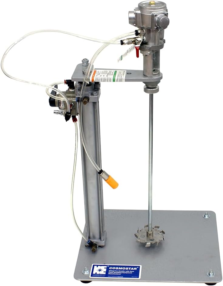 COSMOSTAR 5 Gallon Automatic Air Lifting Plate Mount Pneumatic Pail Agitator Paint Mixer | Drum Mixer | Pneumatic Bracket Mixer, Paint Stirring Machine, Paint Agitator