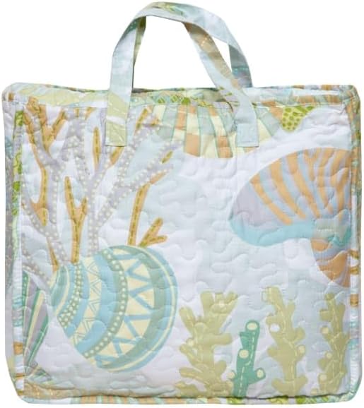 Cotton Quilt Set with Tote Bag Twin, Queen and King (Coastal Reef, Queen)