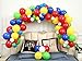 Carnival Circus Balloons Arch 127pcs Arch Garland (Dark Blue .Red.Green.Yellow.White.)Tying Tools+Decorating Strip+Stickers+Ribbon Shower Wedding Birthday Graduation Anniversary Party Background Deco