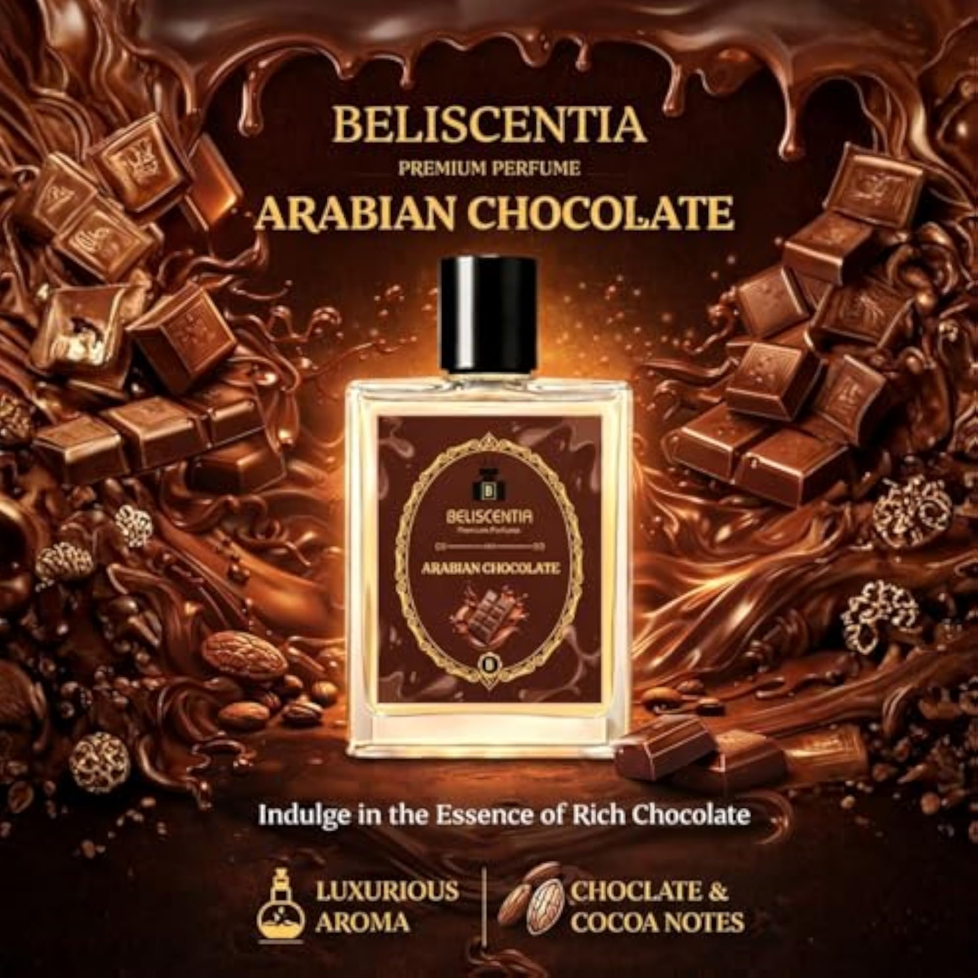 Unisex Arabian Chocolate Eau De Parfum 50ml, Exotic Scent
