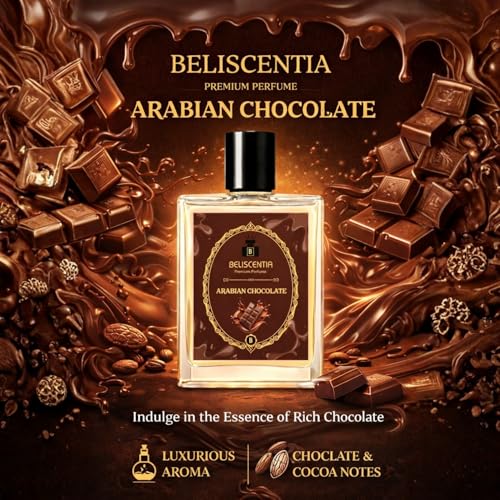 Image of Arabian Chocolate Eau De Parfum Rich Sweet Chocolate Fragrance | Long Lasting Unisex Perfume (50 ML)
