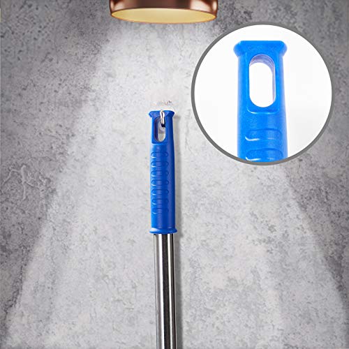 Jig-Tik 100 Inch Extendable Ceiling Fan Cleaning Duster with Telescopic Stainless Steel Rod | Detachable & Washable Microfiber Heads | Long Handle for Fan, Cobweb, AC & Curtain Cleaning (Blue) 8 51IfO5BVYWL