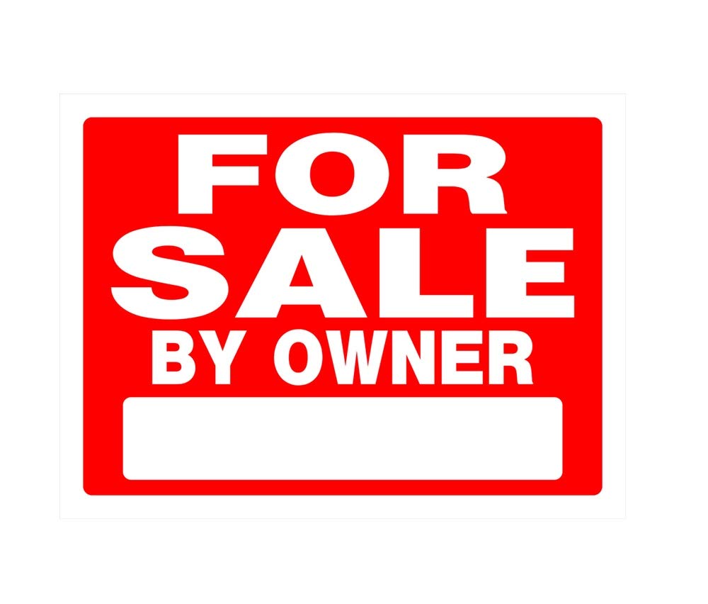 Hillman Group 840241 18 x 24 in. Red & White Plastic for Sale by Owner HP Sign - 6 Piece66