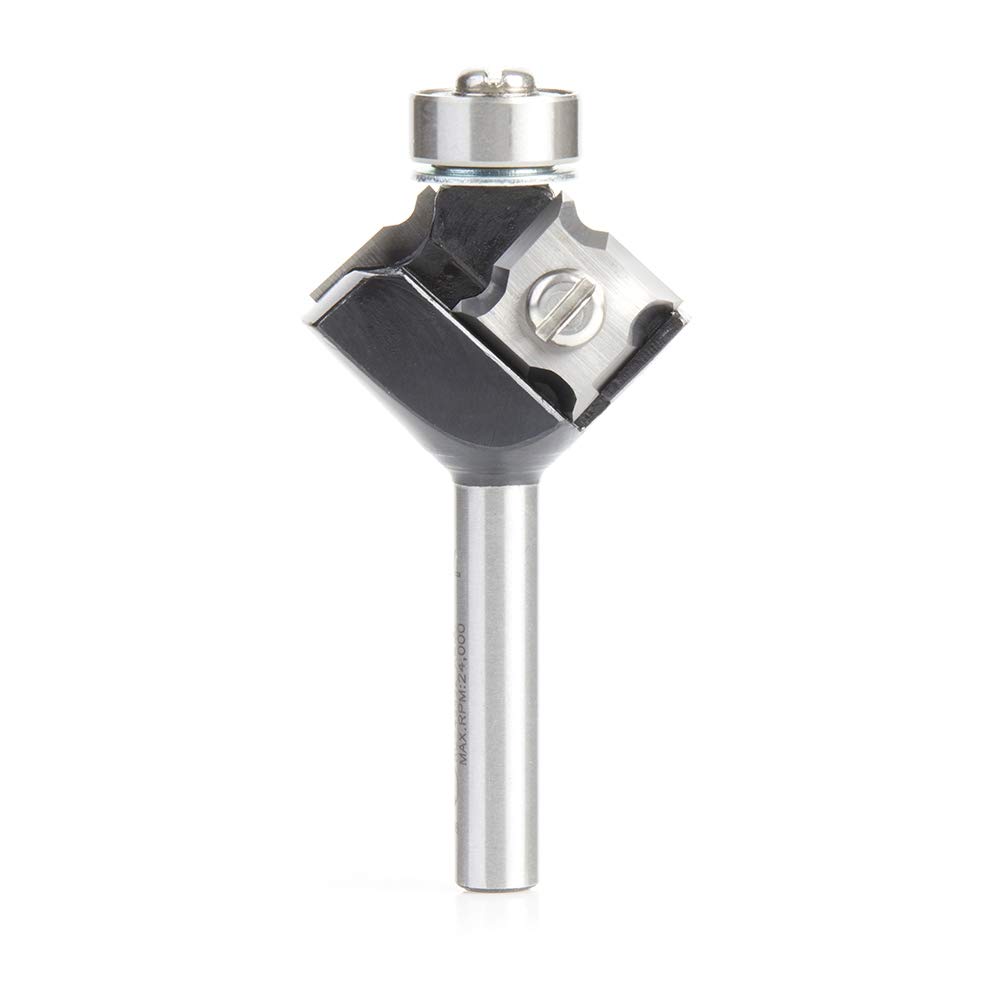 Amana Tool RC-49495 In-Tech Insert Corner Round 2mm R x 1-5/64 Inch D x 43/64 CH x 1/4 SHK Router Bit