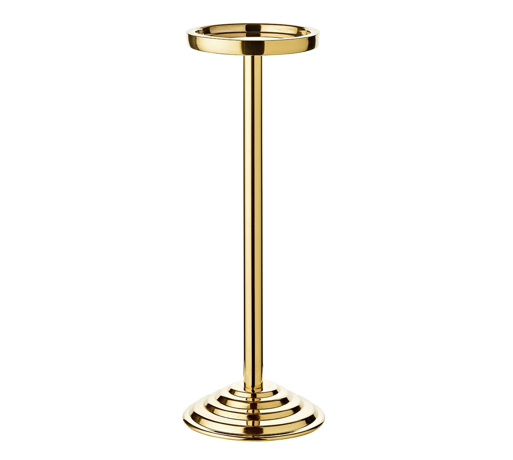 EDZARD Soporte enfriador de champán Olbia (H 62 cm), acero inoxidable muy pulido, aspecto dorado, soporte para enfriadores de botellas