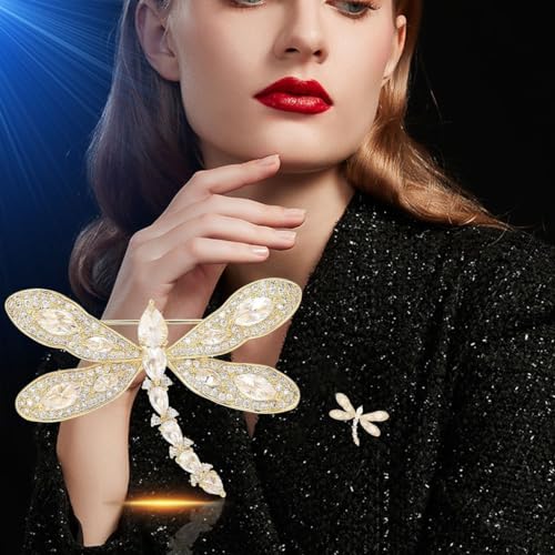 Image of Animal Brooch for Women Girls 18k Gold Plated Animal Brooch Pin Rhinestone Animal Brooch Lapel Pin Jewelry Thanksgiving Day Birthday Wedding Gifts for Mom Wife