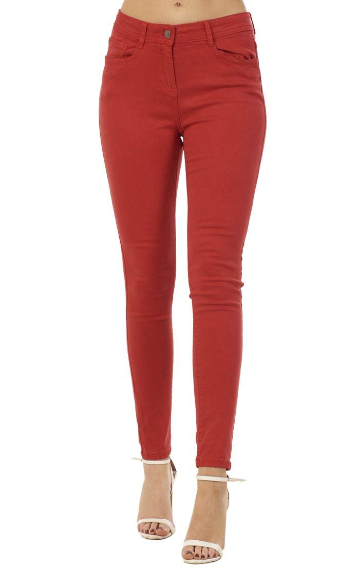 Ladies Soft Touch Pants Stretch Womens Pockets Skinny Jeans