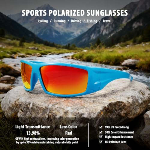 Image of Polarized Sports Sunglasses for Men Women,Driving Fishing