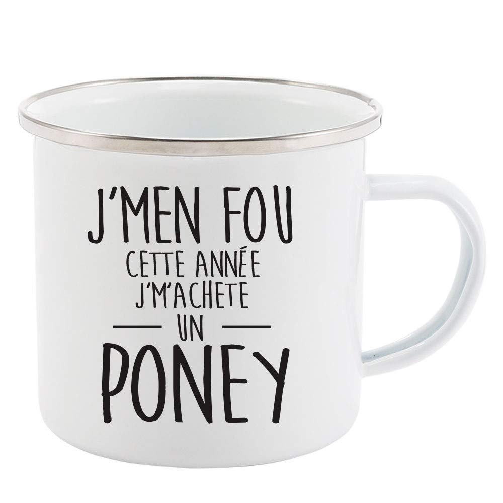 Tazza In Metallo Smaltato Umoristica Simone – Infrangibile, Vintage, Sublimazione HD, 8,6x8,8 Cm