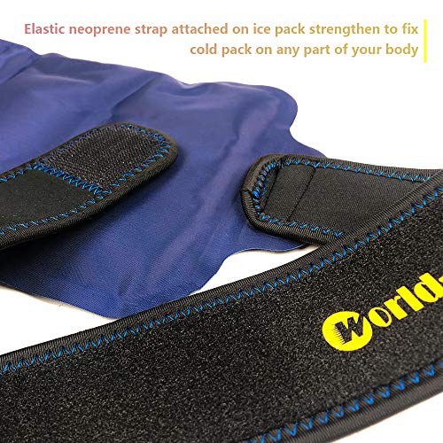 Large Reusable Ice Gel Pack for Injuries - Hot Cold Therapy Pad for Lumbar, Shoulder, Knee, Waist, Ankle, Foot, Joint, Pain Relief from Swelling, Surgery, Arthritis, Tendinitis, Bursitis - 15'' x 7'' - Thumbnail 7