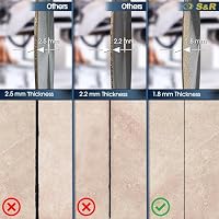 S&R Diamanttrennscheibe 200 x 25,4 x 10 mm (1,8 mm extra dünn), Trennscheibe für sauberes Trennen von Fliesen, Porzellan, Keramik, Feinsteinzeug, Granit, Marmor, für Tischsäge, Fliesenschneidmaschine – Ansicht 5