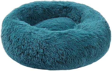 BVAGSS Hundebett Rund Katzenbett Flauschig Donut Kuscheliges Hundekissen Waschbar Ultra Weicher Plüsch Haustierbett für Kleine, Mittelgroße und Große Hunde, Katzen XH034 (Diameter: