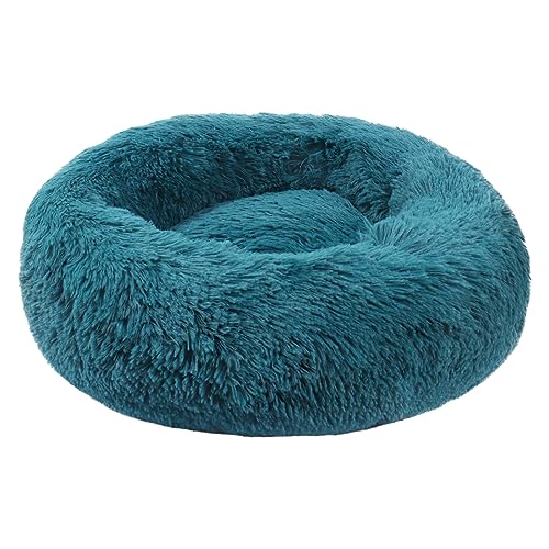 BVAGSS Cama de Felpa Deluxe Plush Redonda de Pelo Nido de Donut para Mascotas Deluxe para Gatos y Perros XH034...