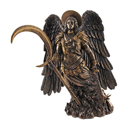 PTC 10 Inch Archangel Gabriel with Moon Spear Religious Statue Figurine
