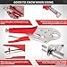 Locking Pliers Wire Cutters Heavy Duty - 8 Inch Clamp Plier Welding Plumping Tool - Stainless Steel Vice Grips Pliers with Curved Jaw & Anti-Slip Handle for Plumbing, Welding, Automotive, Woodworking