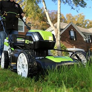 Greenworks PRO 80V 21-Inch Push Mower + 16-Inch String Trimmer, (2) 2.0 AH Batteries and Charger Included 1314402HD Mower/String Trimmer