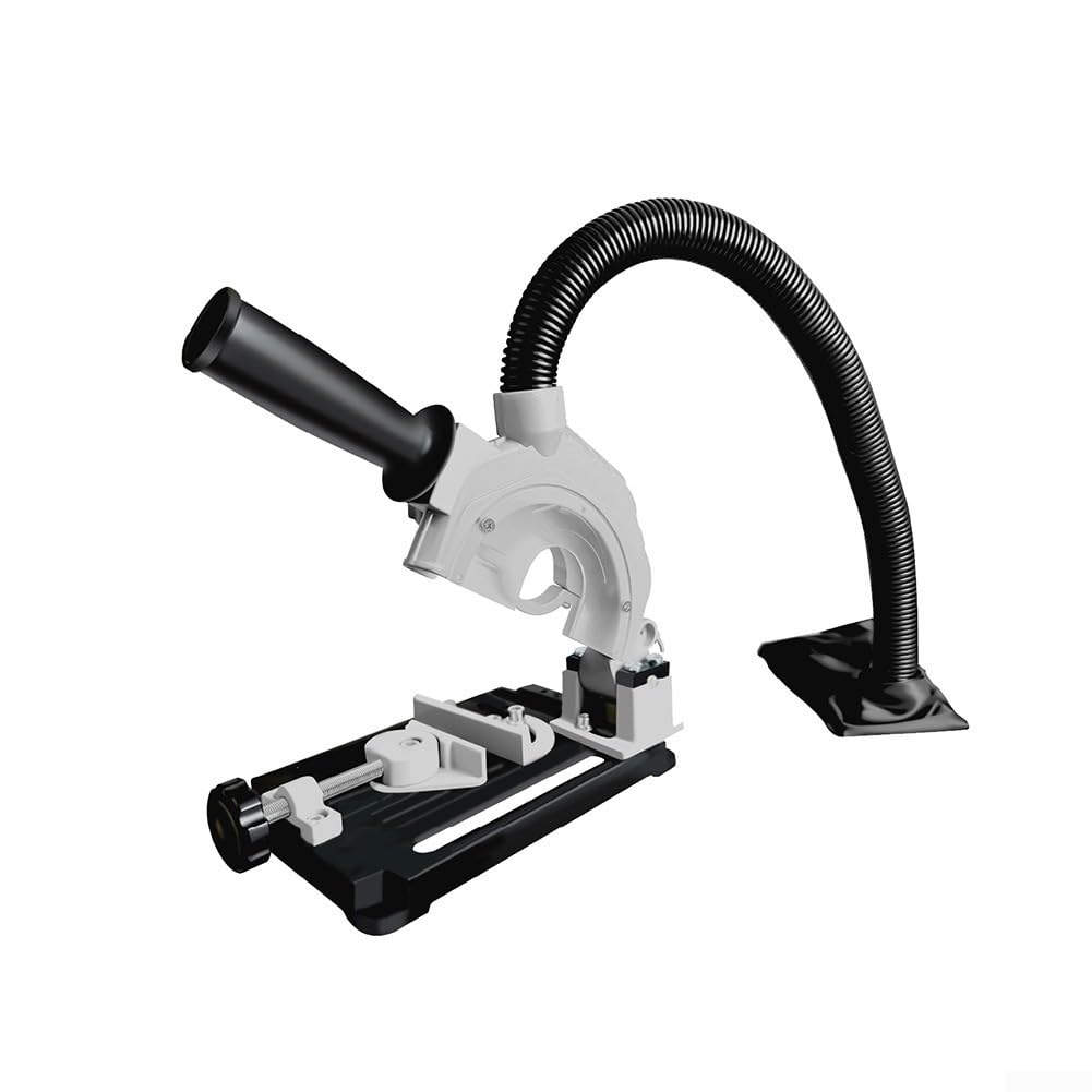 Supporto per smerigliatrice angolare per smerigliatrici da 115-125 mm, gamma di serraggio da 0°-65 mm e 45°-10 mm, supporto da taglio in lega di alluminio e ghisa con protezione per