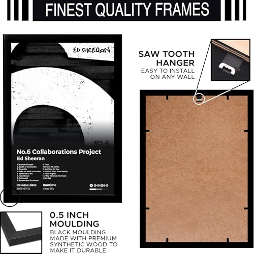 Image of BLINKART ED SHEERAN- No.6 Collaborations Project Wall Photo Frames | Wall Art for Bedroom, Living Room, Studio or Office | Album Cover Print with Spotify Song Link QR Code | Gift for Fans - 8x12 In