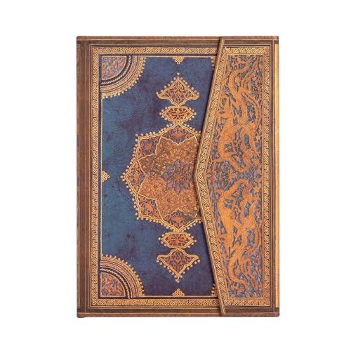 Paperblanks | Indaco Safavita | Diari a copertina rigida | Midi | Bianco: Hardcover, 120 gsm, ribbon marker, memento pouch, wrap closure