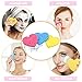 90 Pieces Heart Shaped Compressed Facial Sponge, Face Cleansing Sponge, Reusable Cosmetic Makeup Remover Sponge for Facial Deep Cleansing Exfoliation Makeup Removal (Yellow, Pink, Blue)