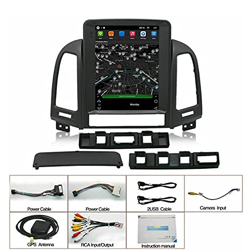 Aramox Leitor multimídia de carro de 9 polegadas, rádio GPS, tela sensível ao toque, leitor de MP5 W