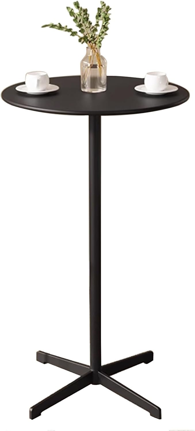 Round Pub Bar Table,Round Bar and Pub Table, Iron Top Modern Style Standing Circular Cocktail Table Suitable for Living Room, Restaurant Bistro Table