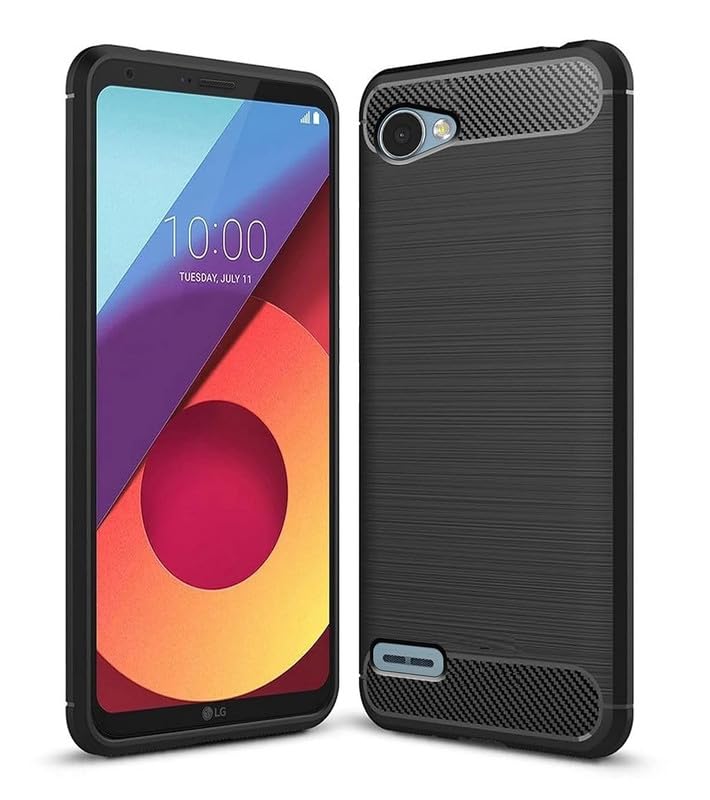 Image of Hybrid Carbon Fiber Back Case for LG Q6, LG Q6 Plus (Black)
