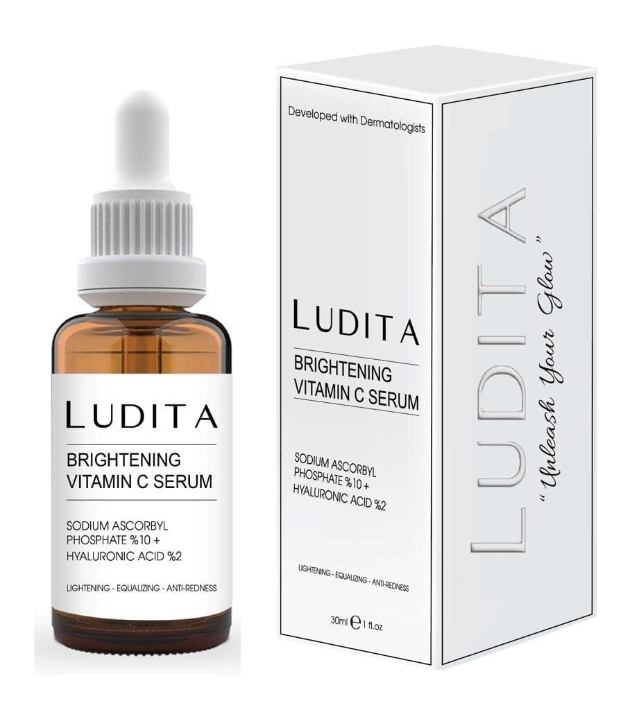 Ludita Aydınlatıcı, Renk Tonu Eşitleyici C Vitamini Serumu (Vitamin C 10% + Hyaluronic Acid 2%)