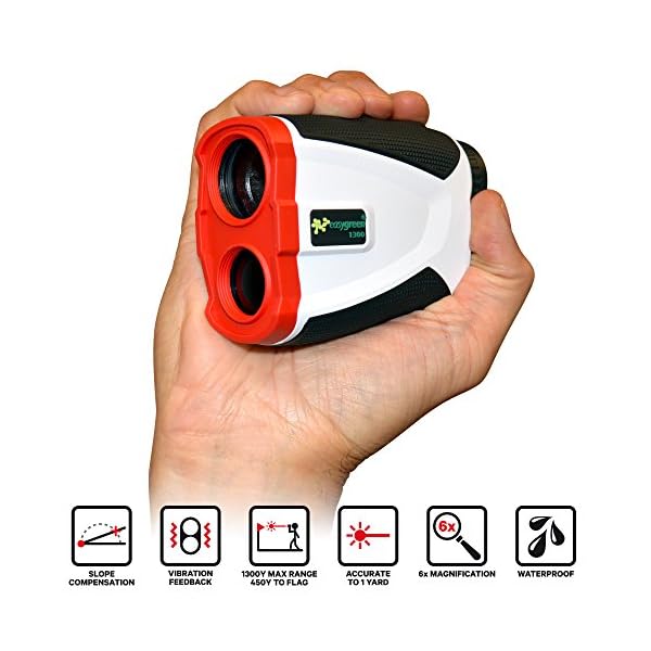 Easy-Green-Telemetro-medicion-de-hasta-Aprox-1200-Metros-Bloqueo-vibratorio-de-banderines-y-tecnologia-de-compensacion-de-Pendientes-Blanco