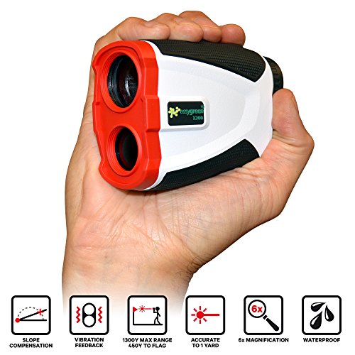 Easy-Green-Telemetro-medicion-de-hasta-Aprox-1200-Metros-Bloqueo-vibratorio-de-banderines-y-tecnologia-de-compensacion-de-Pendientes-Blanco