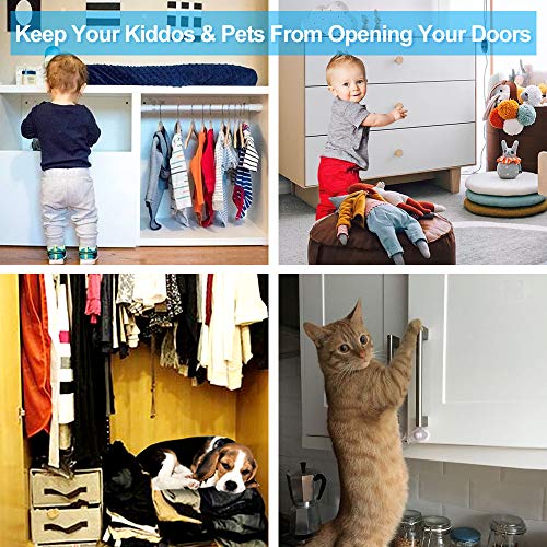 4 Pack Cabinet Door Magnets, Upgrade Stainless Steel Magnetic Door Catch, 20 lbs Cabinet Magnetic Catch with Strong Magnetic for Kitchen Cupboard Wardrobe Closet Drawer Latch (with Screws)