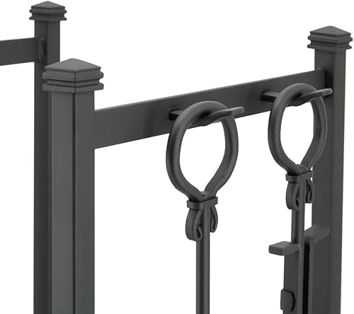 Miniatura 2 de Napa Forge Pilgrim Home 19409 Contemporary Hearth Center, 32H 13W 13D, 30 lbs, Negro