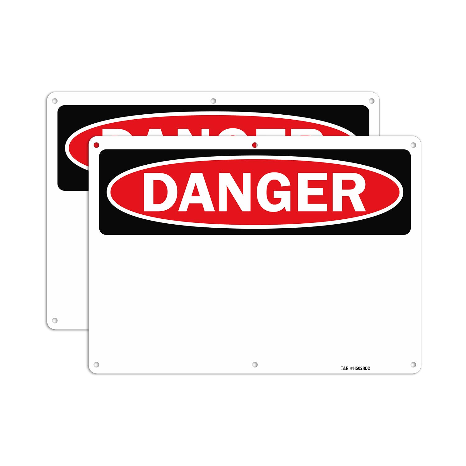 T&R "Caution" Blank Sign - 2 Pack - 14 x 10 Inches Rust Free .040 Aluminum Reflective - UV Protected, Waterproof, Weatherproof and Fade Resistant - 6 Pre-drilled Holes — Amazon image 10
