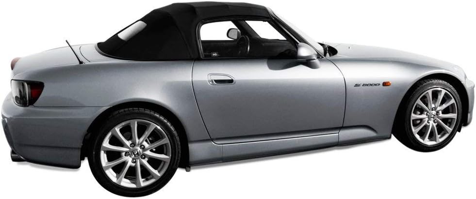 Replacement for Honda S2000 Convertible Top With Heated Glass Window Black Twillweave 2002-2009
