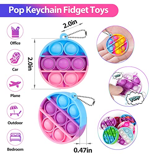 image for Genuvi Pop Fidget Toys Its Party Favors for Kids 4-8, 30 PCS Mini Pop 