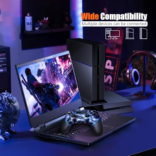 AceGamer Wireless Controller for PS4, Gamepad for Ps4 with Double Vibration,Touchpad, Stereo Headphone Jack, Six Axis Motion Control, Compatible with Ps4/Slim/Pro Console (blue)