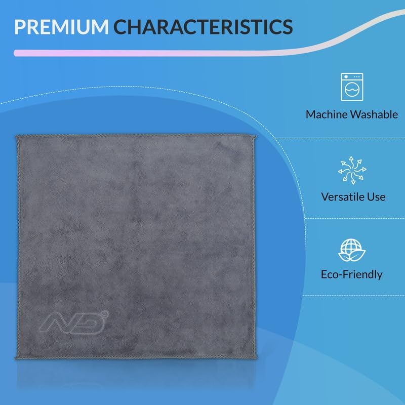 Image of Neodrift '400 GSM' Microfiber Cloth (Size - 40X60 Cm)(Set of 12 PC)(Colour - Mix)(Ultra Soft Cleaning Cloth for Car, Bike - Polishing, Detailing, Highly Absorbent)