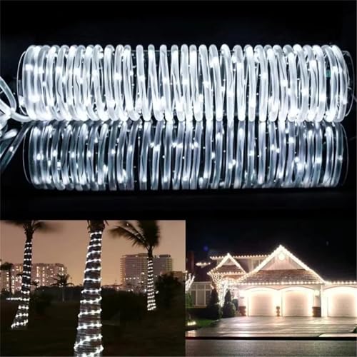 Guirnalda solar exterior 200 LED impermeable con 8 modos de iluminación 7