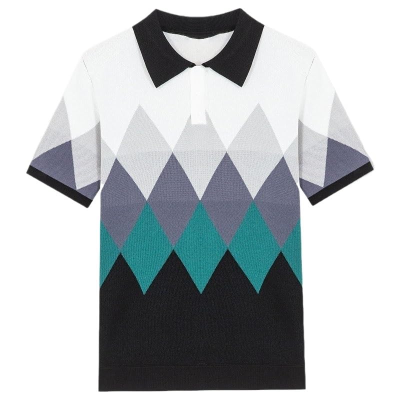 T-Shirt Tricot Homme Revers Polyvalent Idéal pour les Journées d'Été