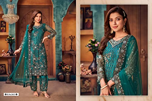 Indian Designer Shalwar Kameez Shrug Suits Pakistani Embroidered Worked Trouser Pant Suits4