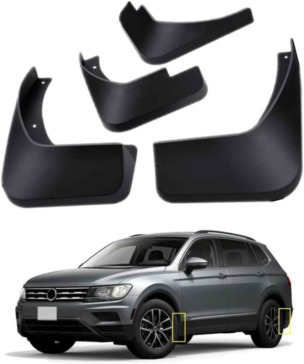 Bavettes pour VW Tiguan 2018-2021 : kit de 4 garde-boue de protection extérieure de voiture