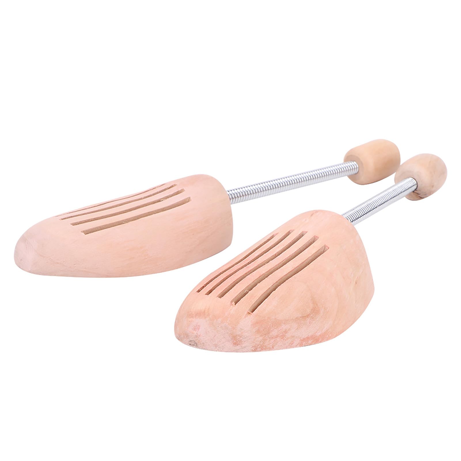 Zapatero de Madera con Columna de Resorte, 2 Unidades de | Material que Absorbe la Humedad, Moldeador de Zapatos Antideformación, Se Pliega para Almacenamiento, Se Adapta a Tallas