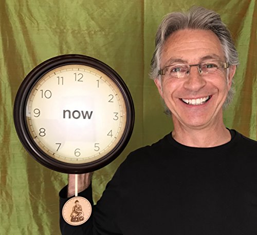Now Clock - Mindfulness, Zen, Buddhist Decor For Your Home, Office, Yoga Or Meditation Room - Unique Gift That Helps You To Be Present & Relax Into The Power Of Now - (Gold Pendulum) #TOP7