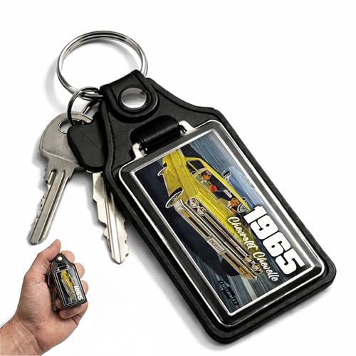 Image of Brotherhood 1965 Compatible with Chevelle Design Key Chain Key Holder Key Ring For Men Heavy Duty Car Key Ring For Men and Women