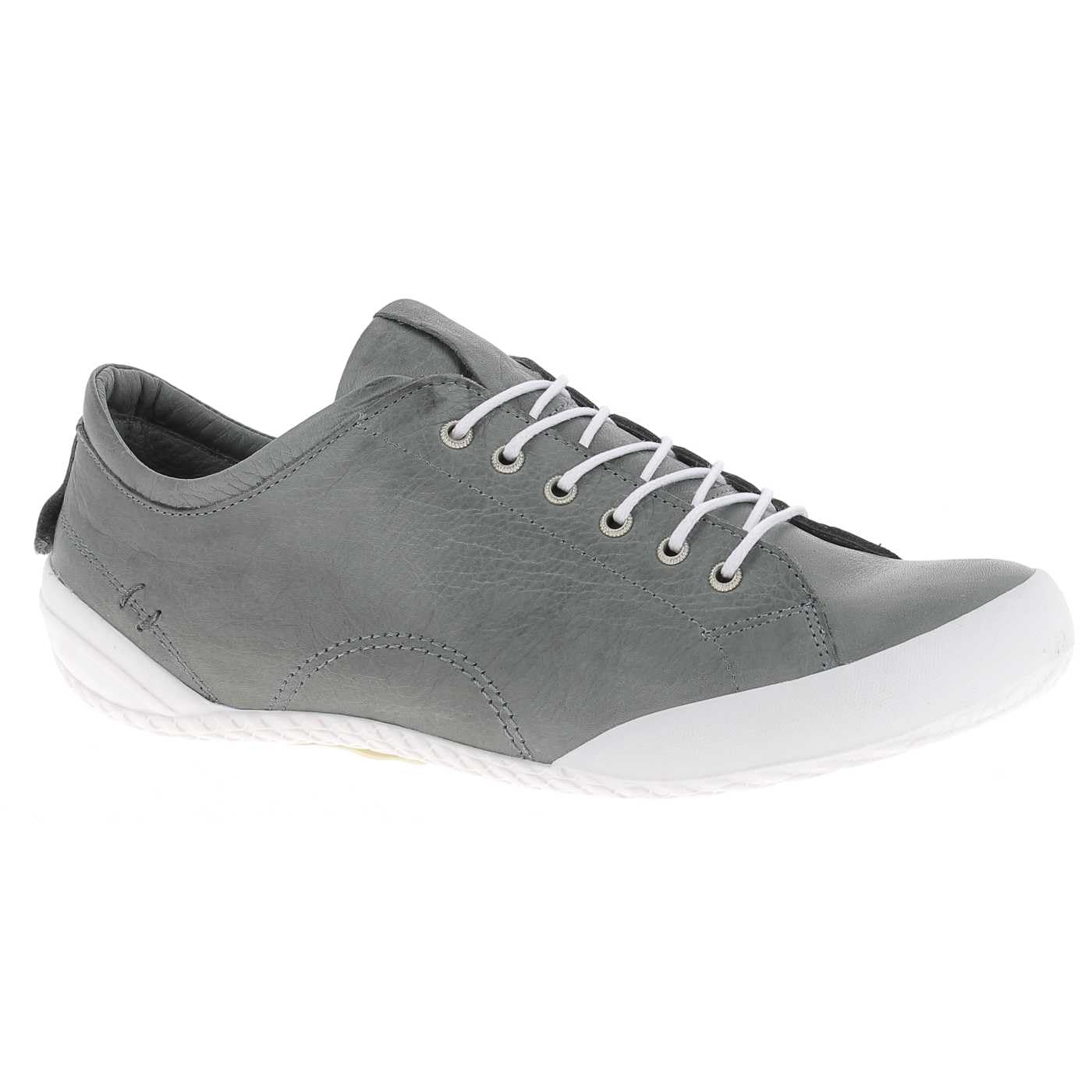 Andrea Conti Sneaker Basse Donna Grigio Chiaro - Pelle Morbida, Tacco 3cm, Suola Antiscivolo, Taglia 39 EU