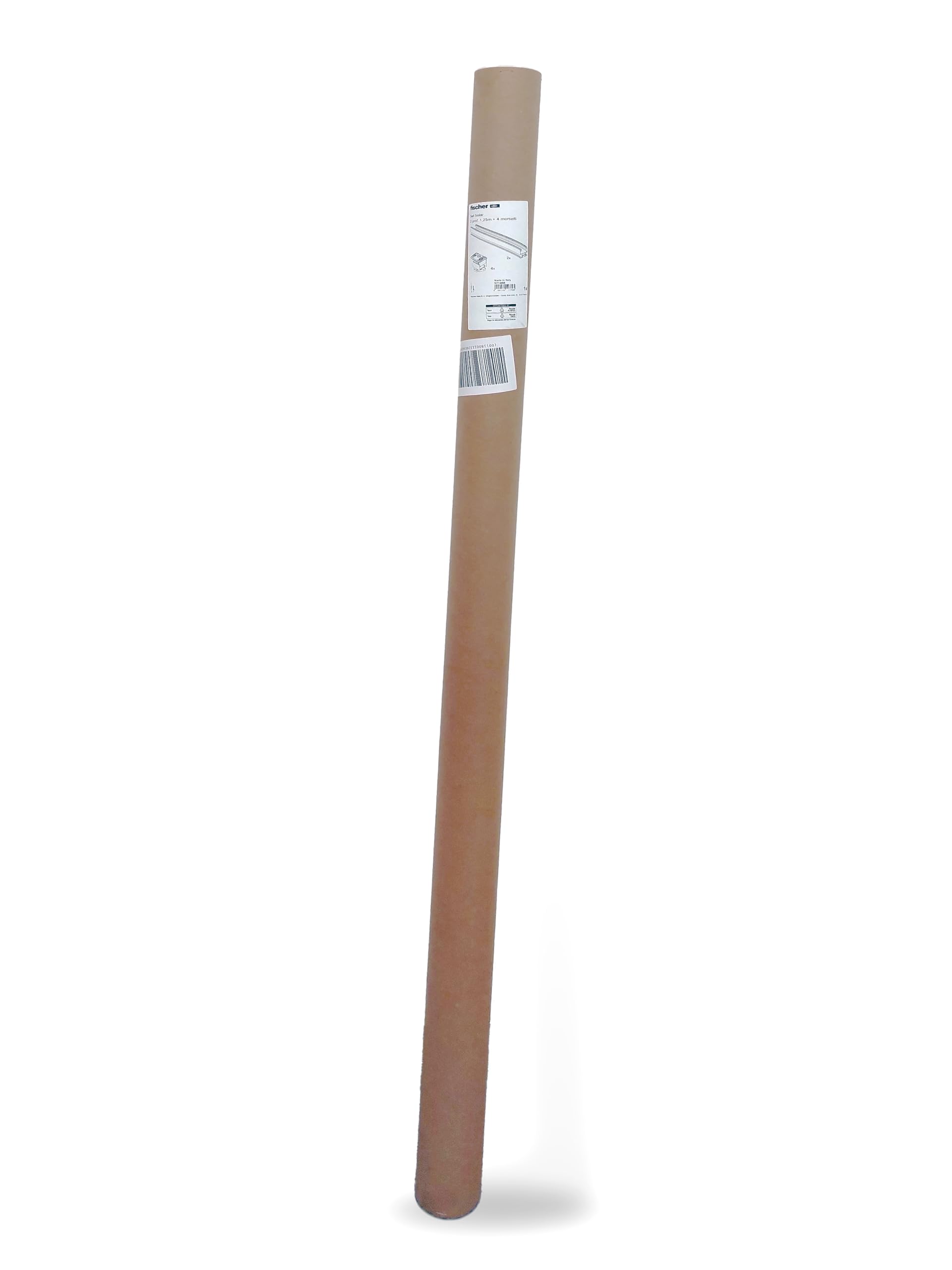 Kit Fischer Per Fissaggio Pannelli Solari Su Lamiera Grecata - 2 Profili Solar Flat + 10 Viti + 2 Morsetti PMU, Per Orientamento Verticale