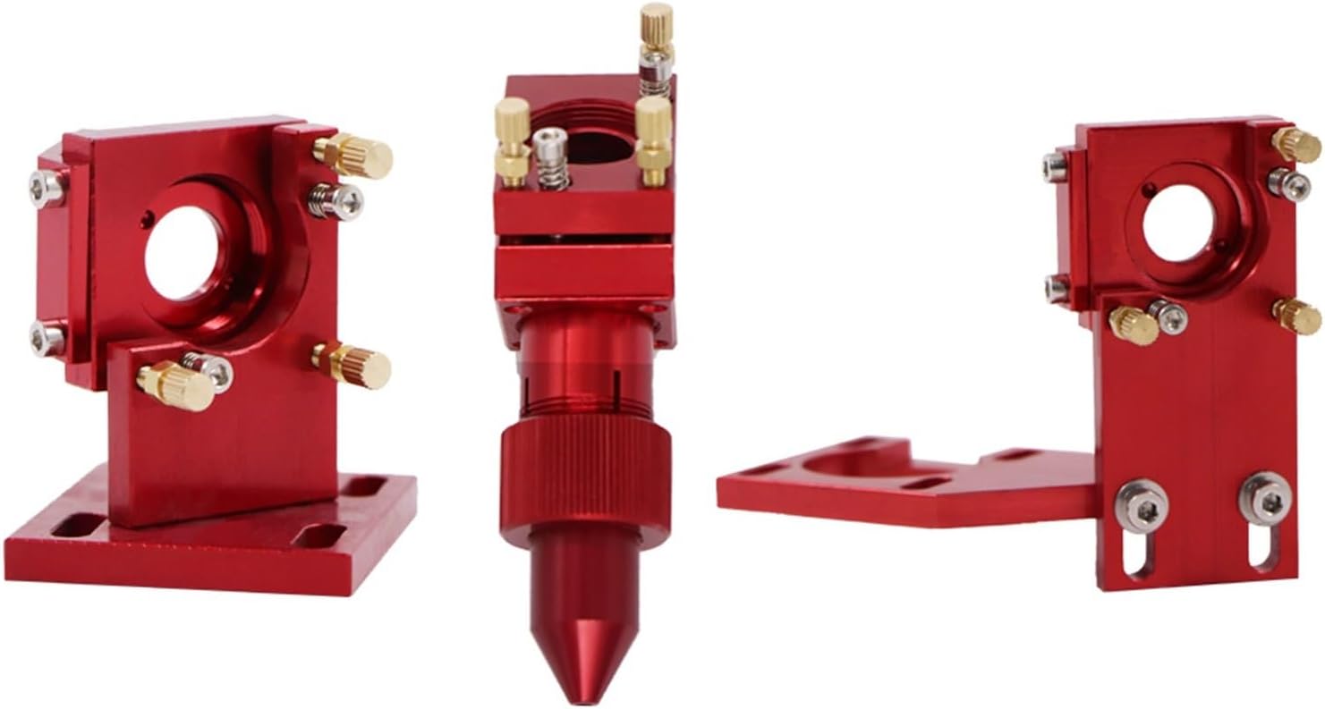 CO2 Mini Laser Head Set D12/18/20mm FL50.8mm Lens for 2030 4060 K40 Laser Engraving Cutting Machine(Red,18-50.8_Whole Set (NO Lens))