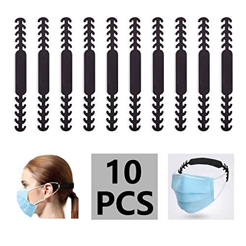 Preisvergleich Produktbild Maskenhalter Mundschutz[10 Stück] Maskenhalterung Mundschutz,Kardition Verbesserte Version kann 5 Stufen einstellen,Masken Halter Kann Ohrenschmerzen lindern,MaskenbandEinstellbarer Maskenhaken